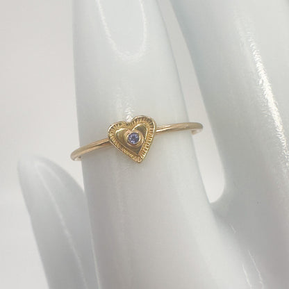 9ct Yellow Gold Tanzanite Love Ring