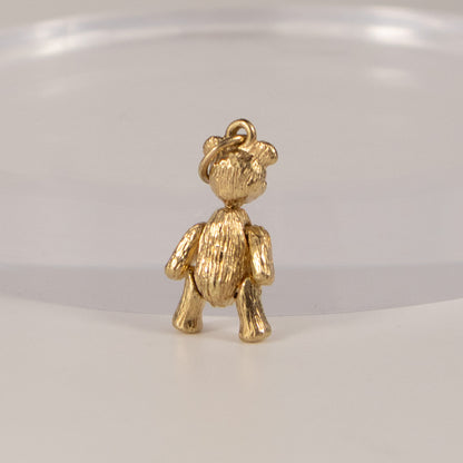 9ct Yellow Gold Articulated Teddy Bear Charm