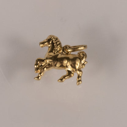 9ct Yellow Gold Prancing Horse Charm