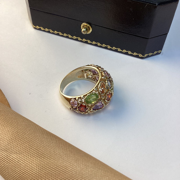 9ct Yellow Gold Multi Gem Dress Ring