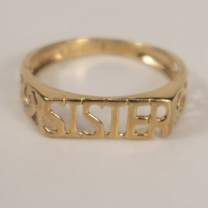 9ct Yellow Gold SISTER Ring