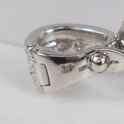 9ct White Gold Marquise Pendant with Cubic Zirconia