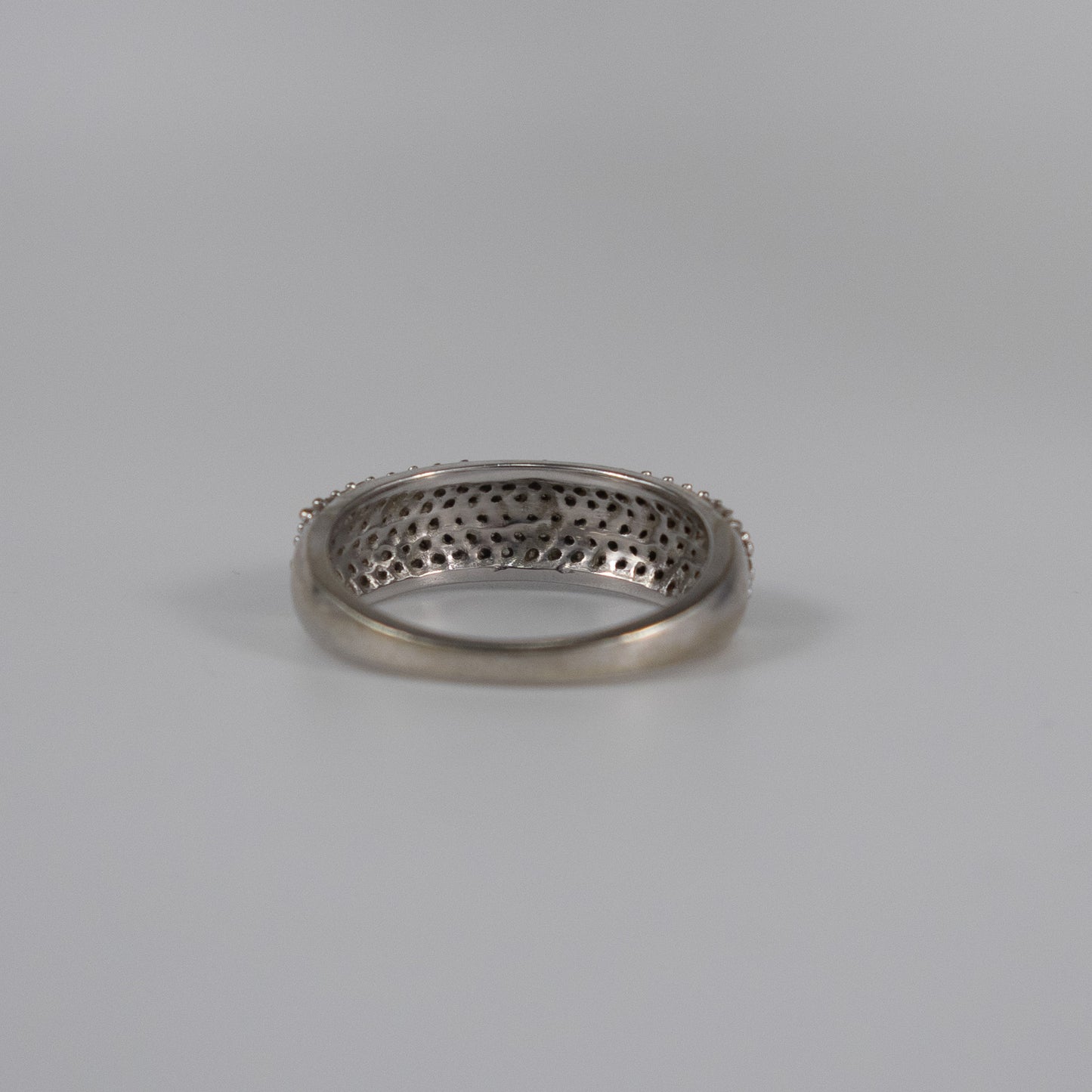 9ct White Gold Pavé Diamond Band Ring