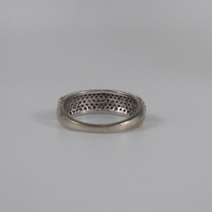 9ct White Gold Pavé Diamond Band Ring