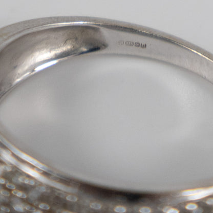 9ct White Gold Pavé Diamond Band Ring