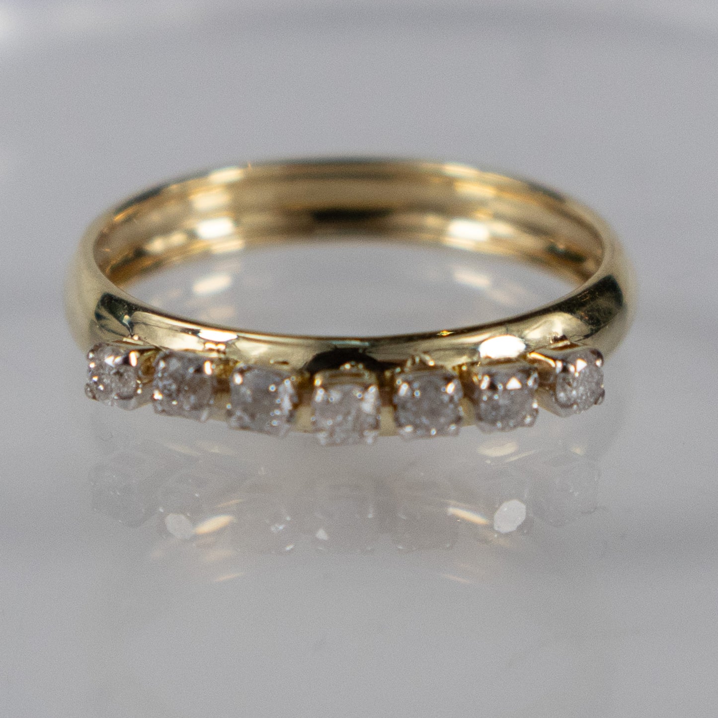 9ct Yellow Gold Seven-Stone Diamond Ring
