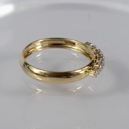 9ct Yellow Gold Seven-Stone Diamond Ring