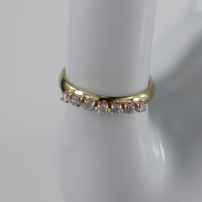 9ct Yellow Gold Seven-Stone Diamond Ring