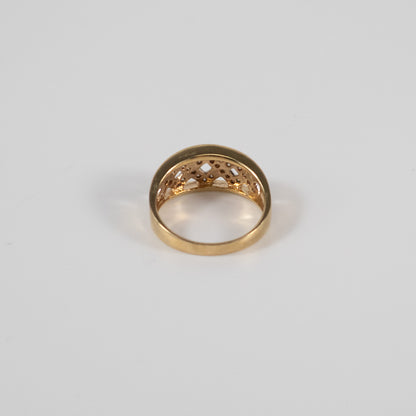 9ct Gold Diamond Cut-Out Band Ring 0.24ct