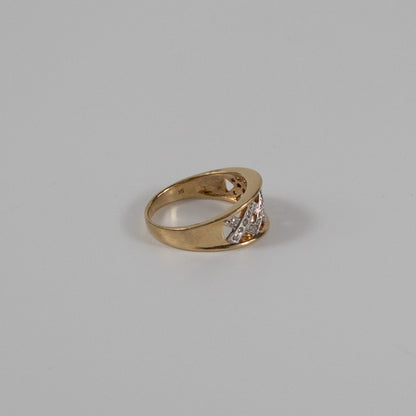 9ct Gold Diamond Cut-Out Band Ring 0.24ct