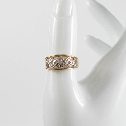 9ct Gold Diamond Cut-Out Band Ring 0.24ct