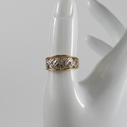 9ct Gold Diamond Cut-Out Band Ring 0.24ct