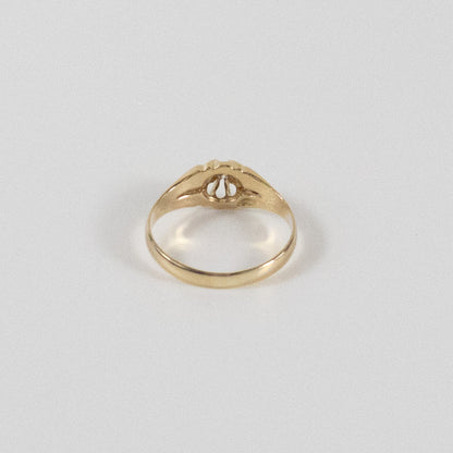 Second-Hand 9ct Gold Diamond Set Fan Detail Ring