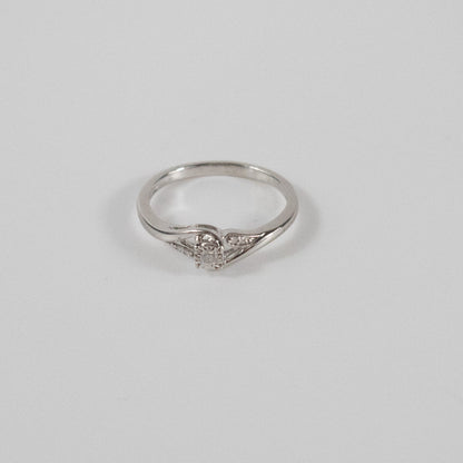 Second-Hand 9ct White Gold Diamond Twist Ring