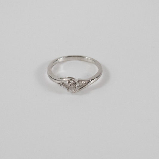 Second-Hand 9ct White Gold Diamond Twist Ring