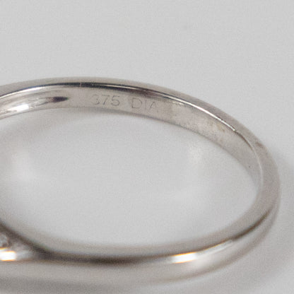 Second-Hand 9ct White Gold Diamond Twist Ring