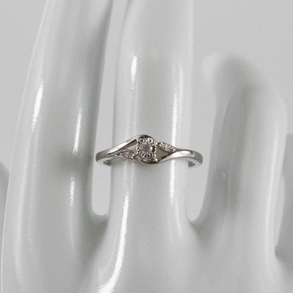 Second-Hand 9ct White Gold Diamond Twist Ring