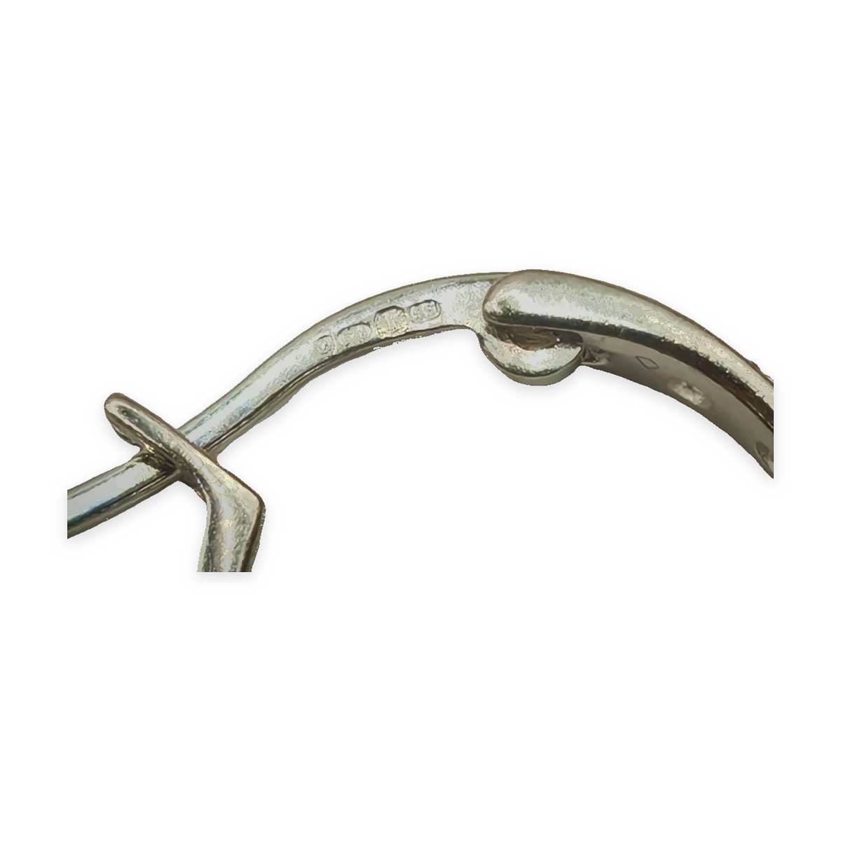 Sterling Silver CZ Hoop Earrings, photograph 6 of 6. SKU SIL-18/2.
