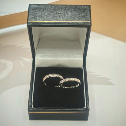 Sterling Silver CZ Hoop Earrings - Elegant Design, photograph 1 of 6. SKU SIL-21.