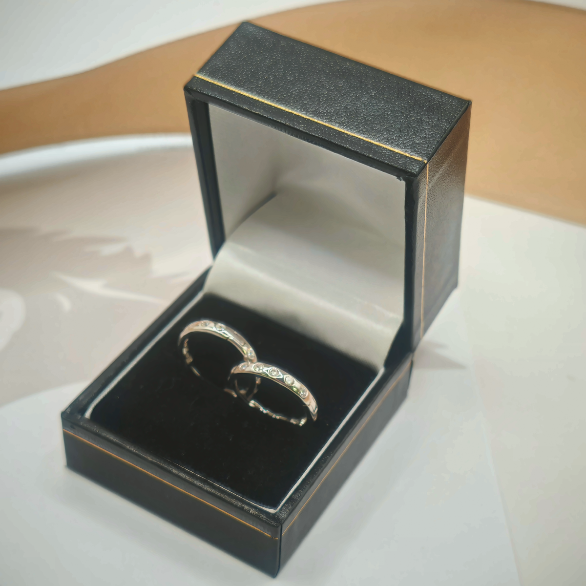 Sterling Silver CZ Hoop Earrings - Elegant Design, photograph 3 of 6. SKU SIL-21.
