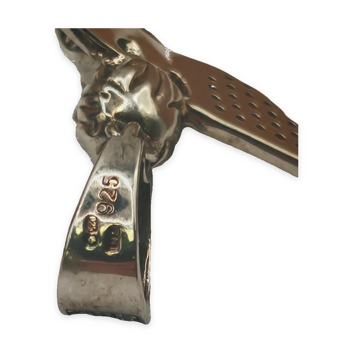 Sterling Silver CZ Angel Pendant, photograph 6 of 7. SKU SIL-28.