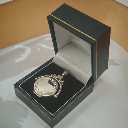 Sterling Silver Pendant with Ornate Design, photograph 3 of 6. SKU SIL-29.