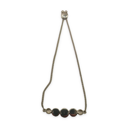 Sterling Silver Adjustable Bolo Slider Bracelet with CZ, photograph 7 of 7. SKU SIL-31.
