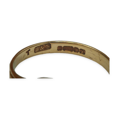 9ct Gold Yellow Signet Ring, photograph 5 of 8. SKU JB3617.
