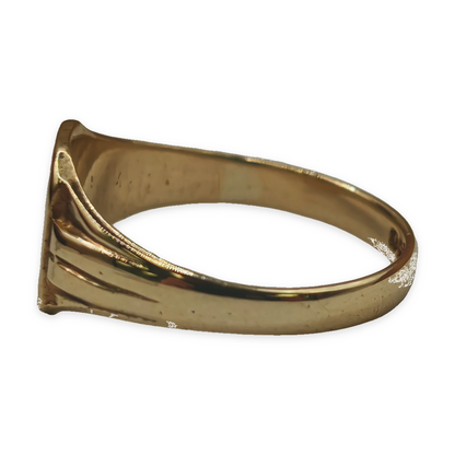9ct Gold Yellow Signet Ring, photograph 8 of 8. SKU JB3617.