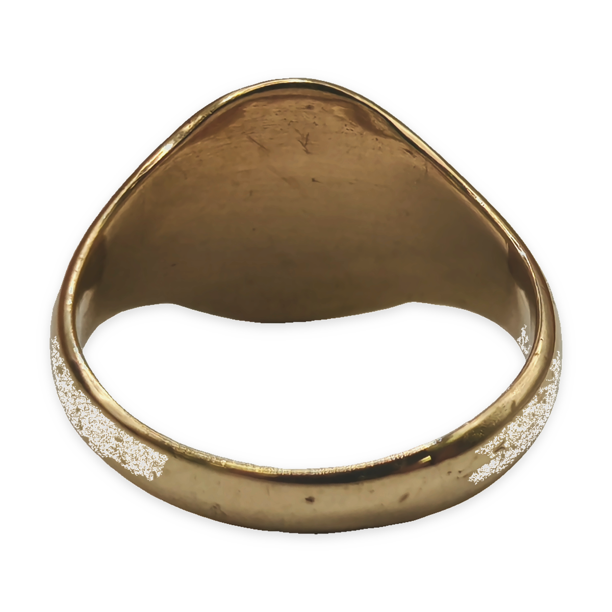 9ct Gold Yellow Signet Ring, photograph 6 of 8. SKU JB3618.