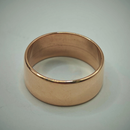9ct Rose Gold D-Shape Wedding Band Ring 8.7mm, photograph 5 of 8. SKU JB3619.
