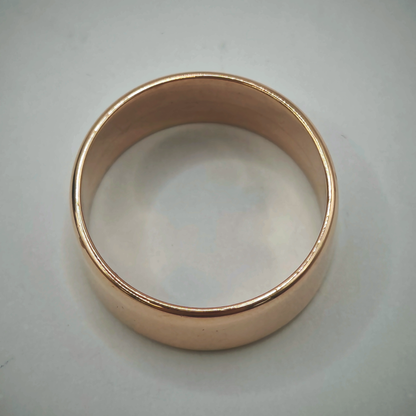 9ct Rose Gold D-Shape Wedding Band Ring 8.7mm, photograph 6 of 8. SKU JB3619.