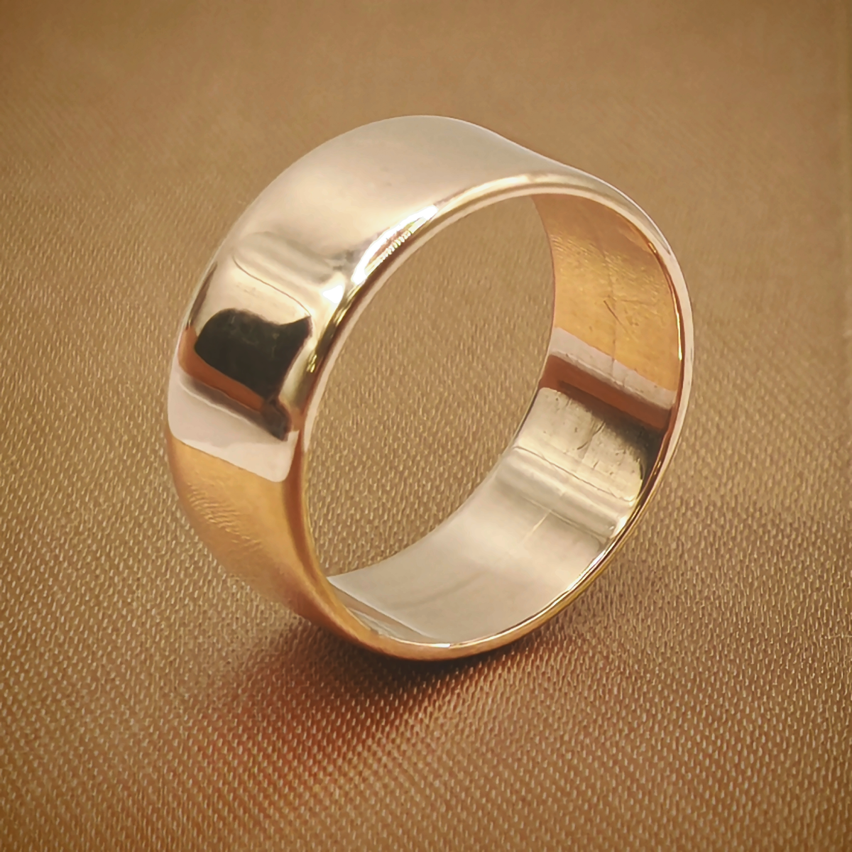 9ct Rose Gold D-Shape Wedding Band Ring 8.7mm, photograph 4 of 8. SKU JB3619.