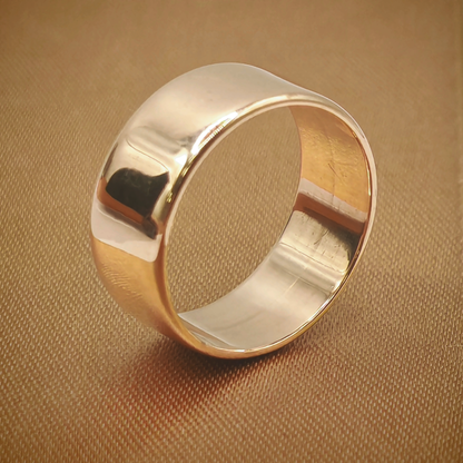 9ct Rose Gold D-Shape Wedding Band Ring 8.7mm, photograph 4 of 8. SKU JB3619.
