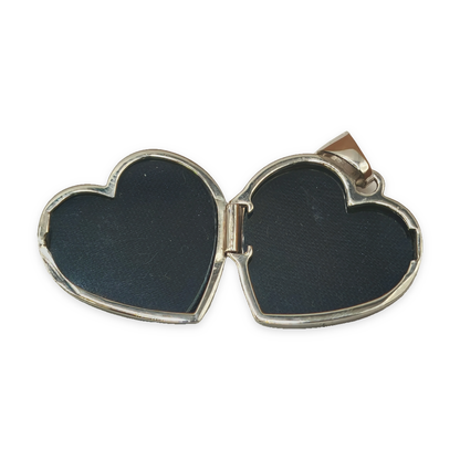 Sterling Silver Heart Pendant, photograph 6 of 7. SKU SIL-34.