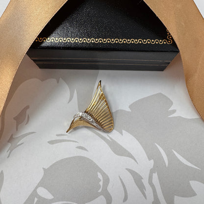 9ct Gold Diamond Brooch