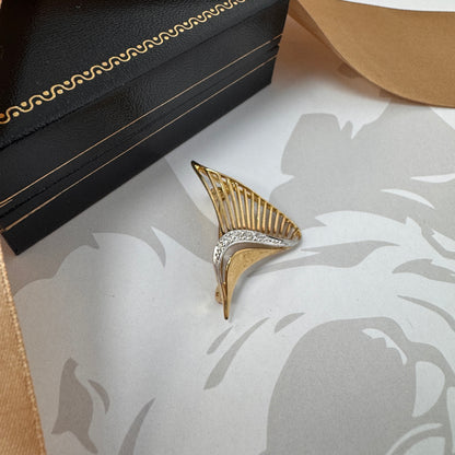 9ct Gold Diamond Brooch