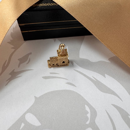 9ct Gold Opening Church Charm with Couple Marrying Inside