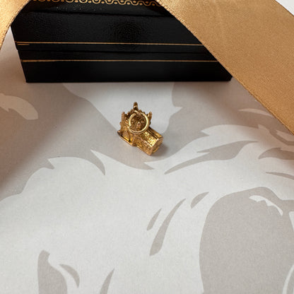 9ct Gold Opening Church Castle Charm with Wedding Couple Inside