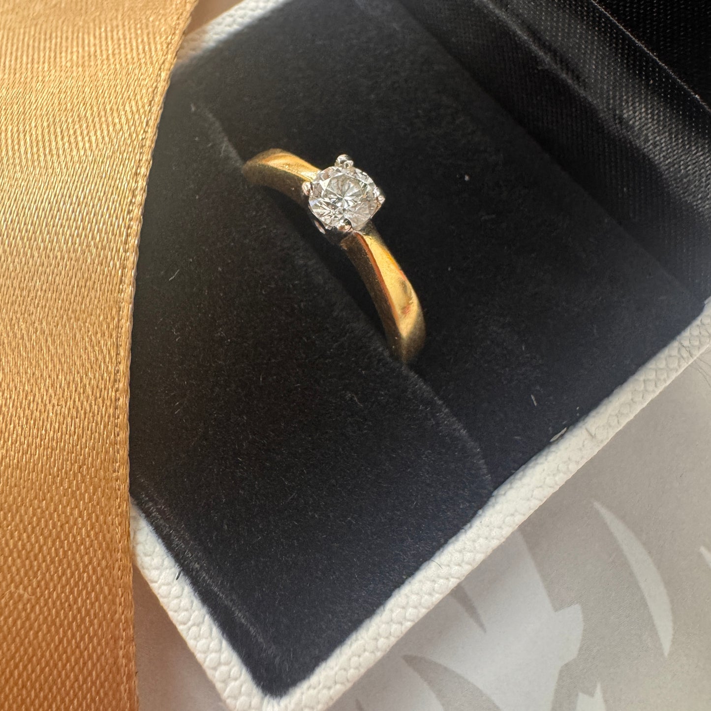 18ct Gold Round Diamond Solitaire Engagement Ring