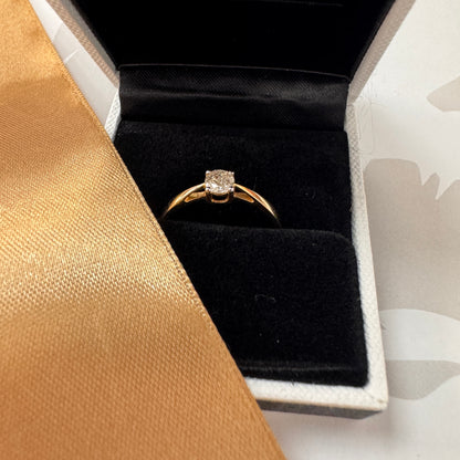 18ct Yellow Gold Diamond Solitaire Engagement Ring