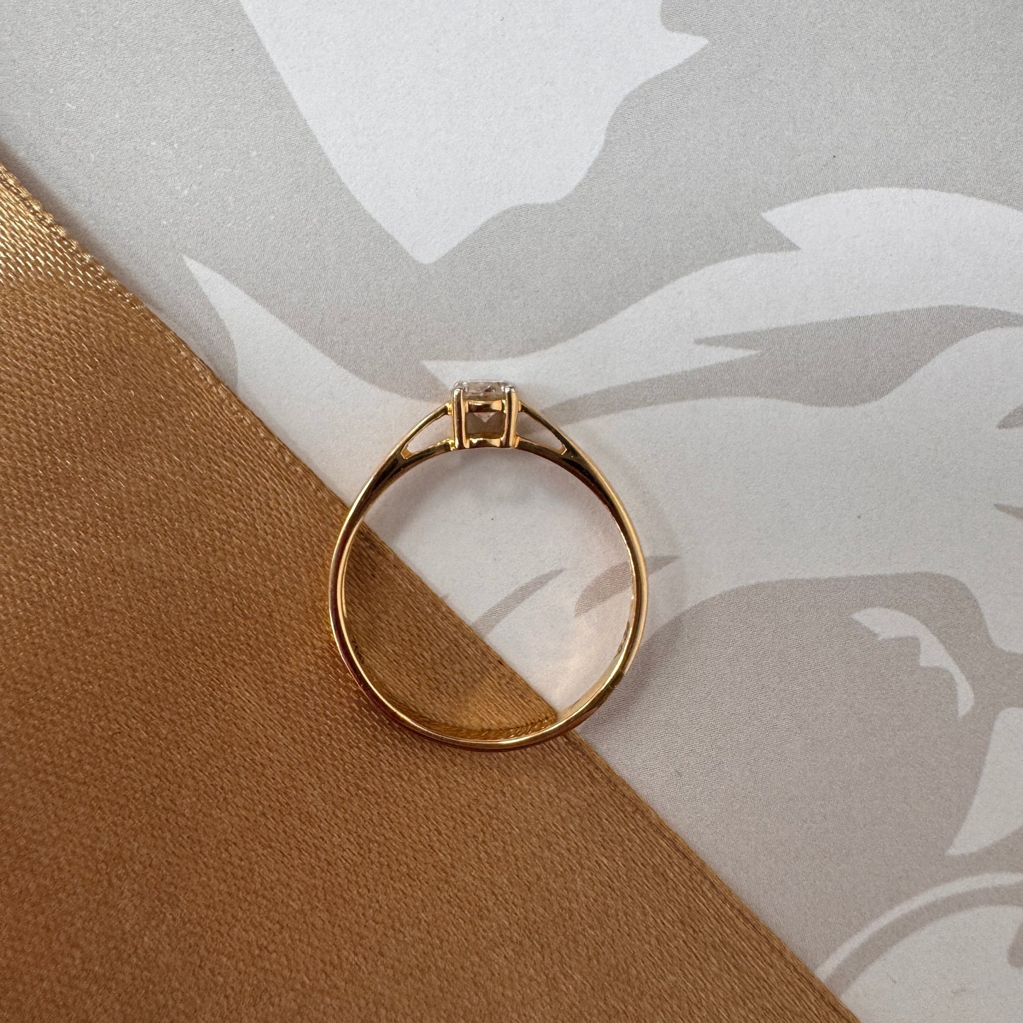 18ct Yellow Gold Diamond Solitaire Engagement Ring