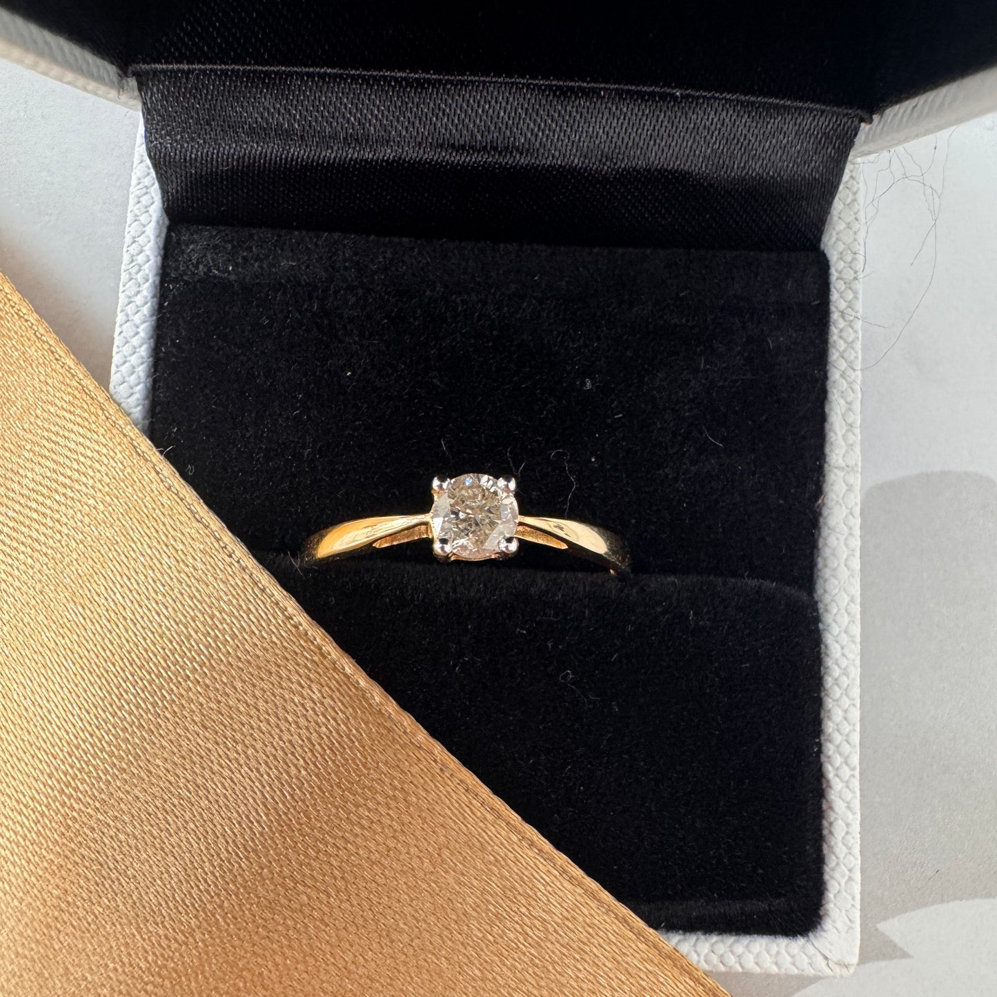 18ct Gold Diamond Solitaire Engagement Ring