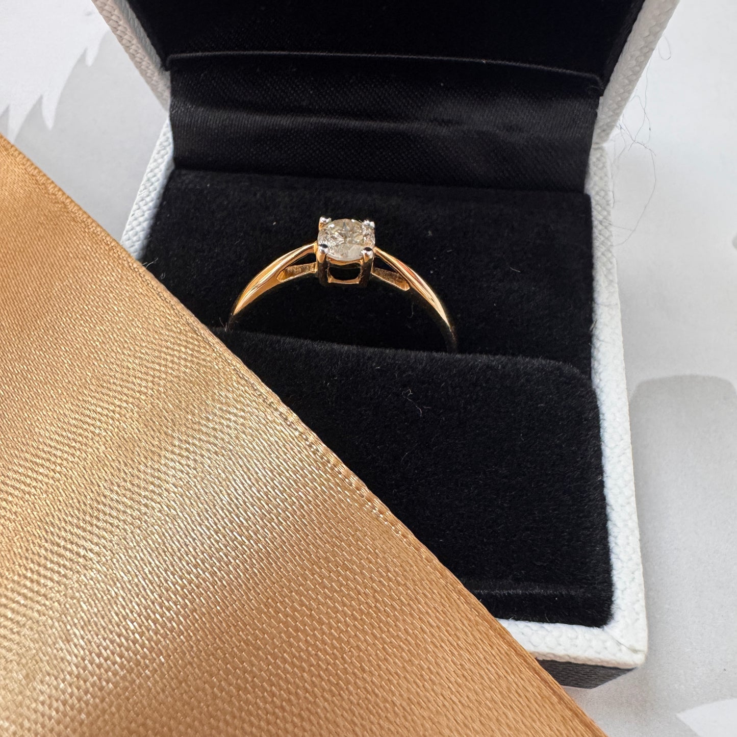 18ct Gold Diamond Solitaire Engagement Ring