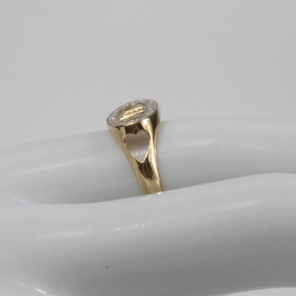 Second-Hand 9ct Gold MUM Ring with Diamond Accents
