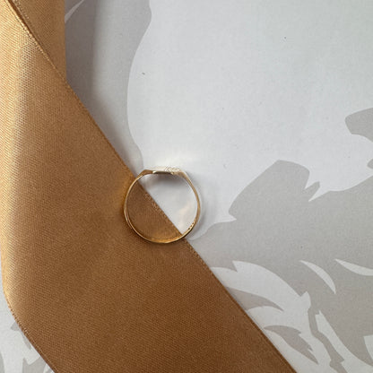 9ct Gold Engraved Signet Ring