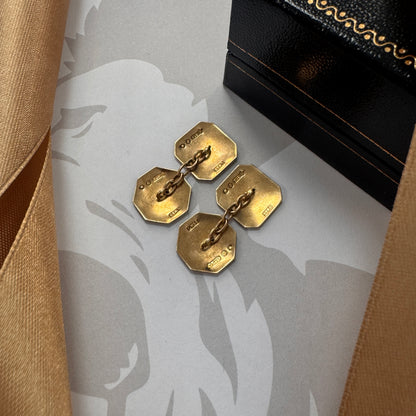 9ct Gold Vintage Patterned Gold Cufflinks