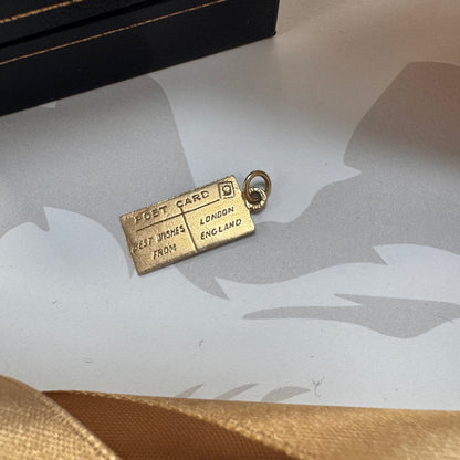 9ct Gold Vintage London Postcard Charm