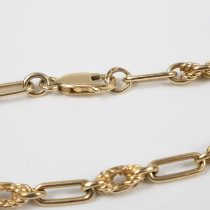 Second-Hand 9ct Yellow Gold Fancy Link Chain  16 Inches
