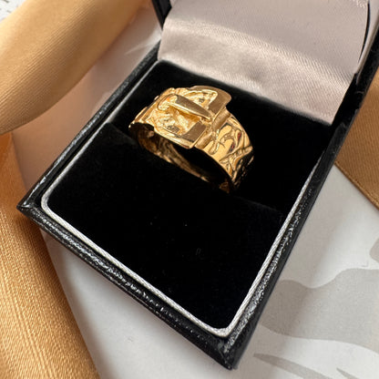 9ct Gold Vintage Buckle Ring